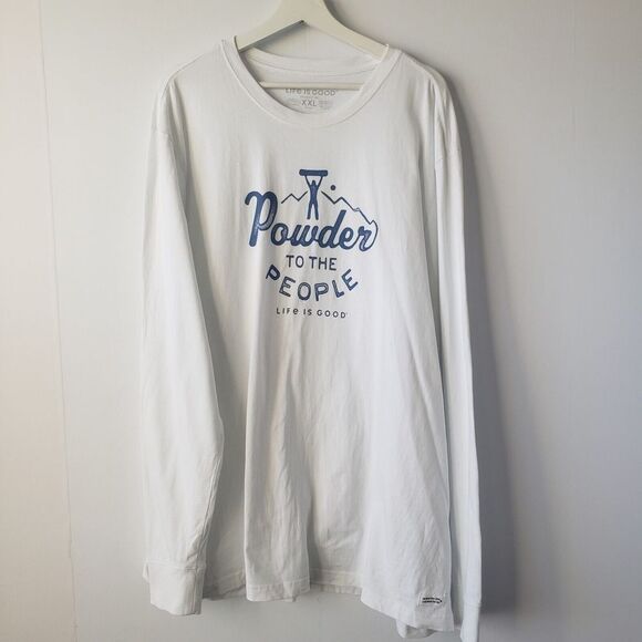 Life is Good Tops - life is good men's powder to the people long sleeve tee size XXL
